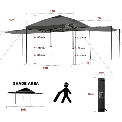 10x10 Easy Pop Up Canopy Tent with 2 Sidewalls