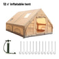 Luxury Camping Tents, Inflatable Tents With Stove Plug, 4/6/8 Person