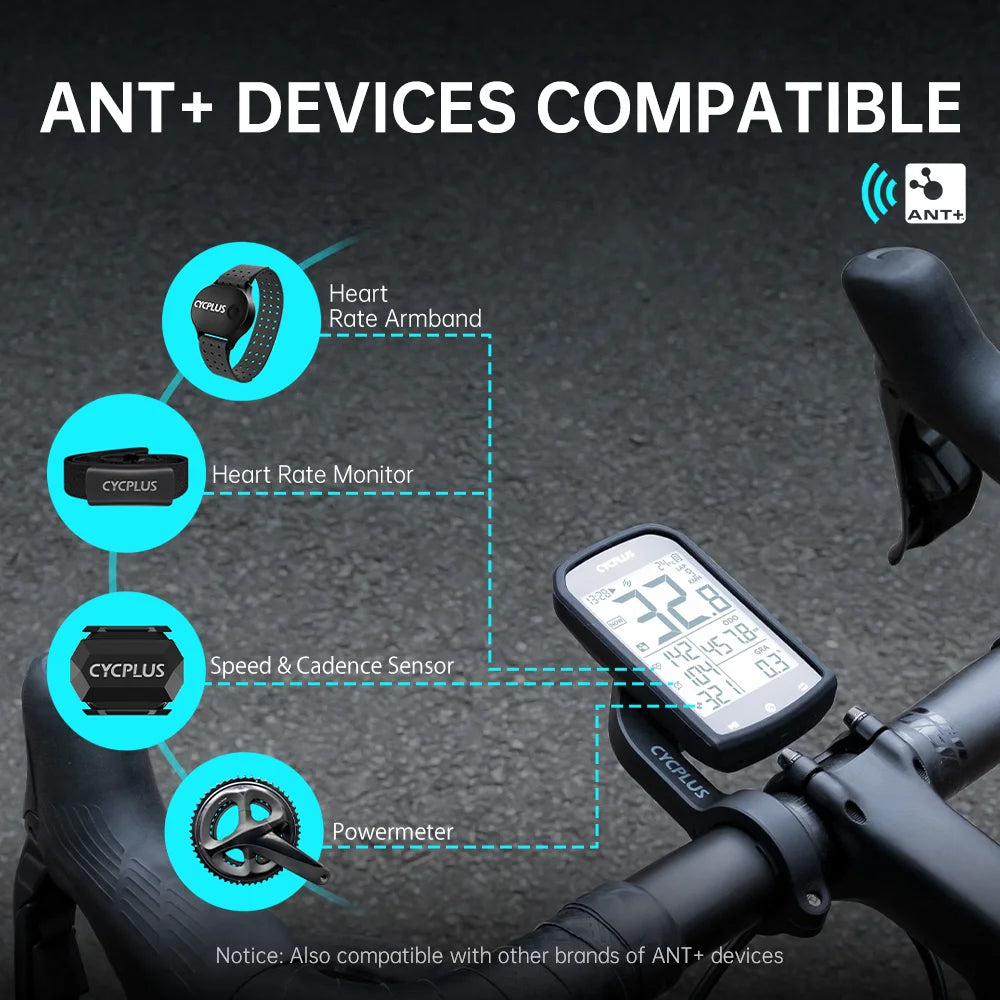 M1+Z1 Cycling GPS Wireless Bike Computer BLE 5.0/ANT