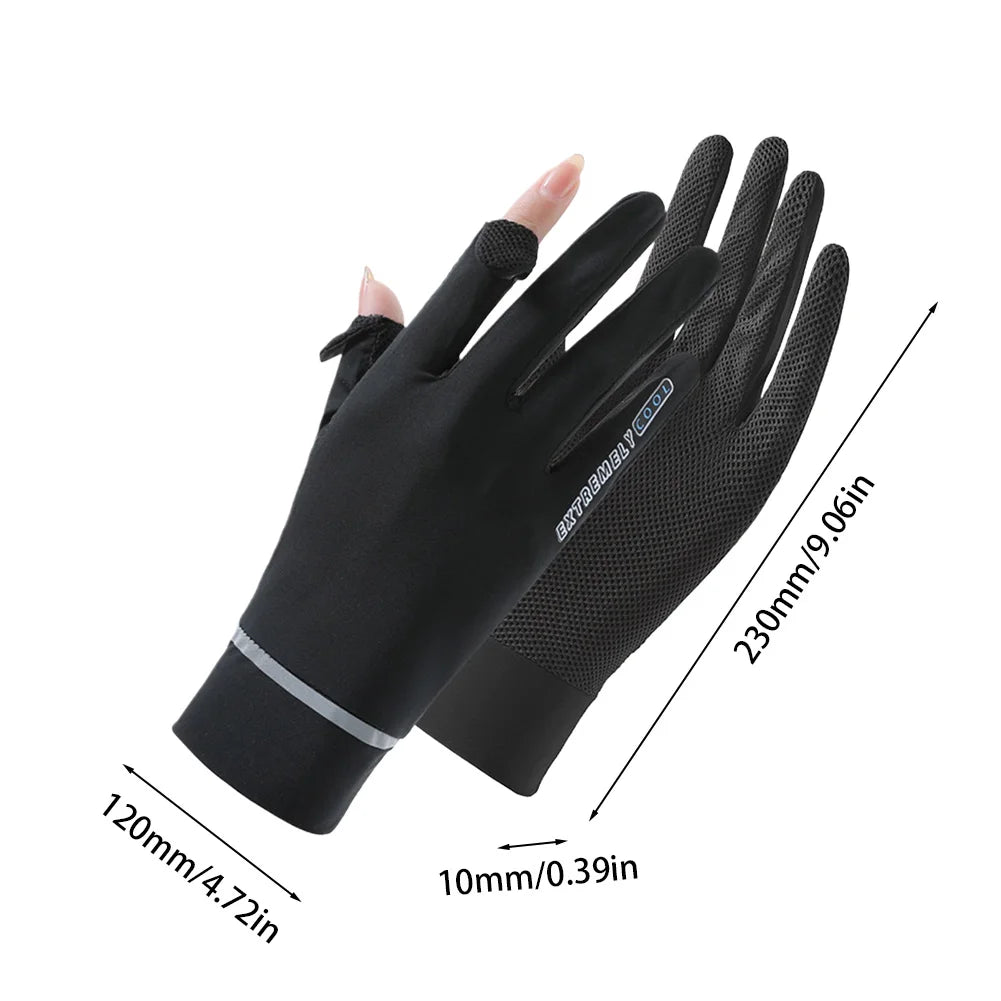 Lady Sunscreen Ice Silk Gloves