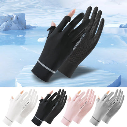 Lady Sunscreen Ice Silk Gloves