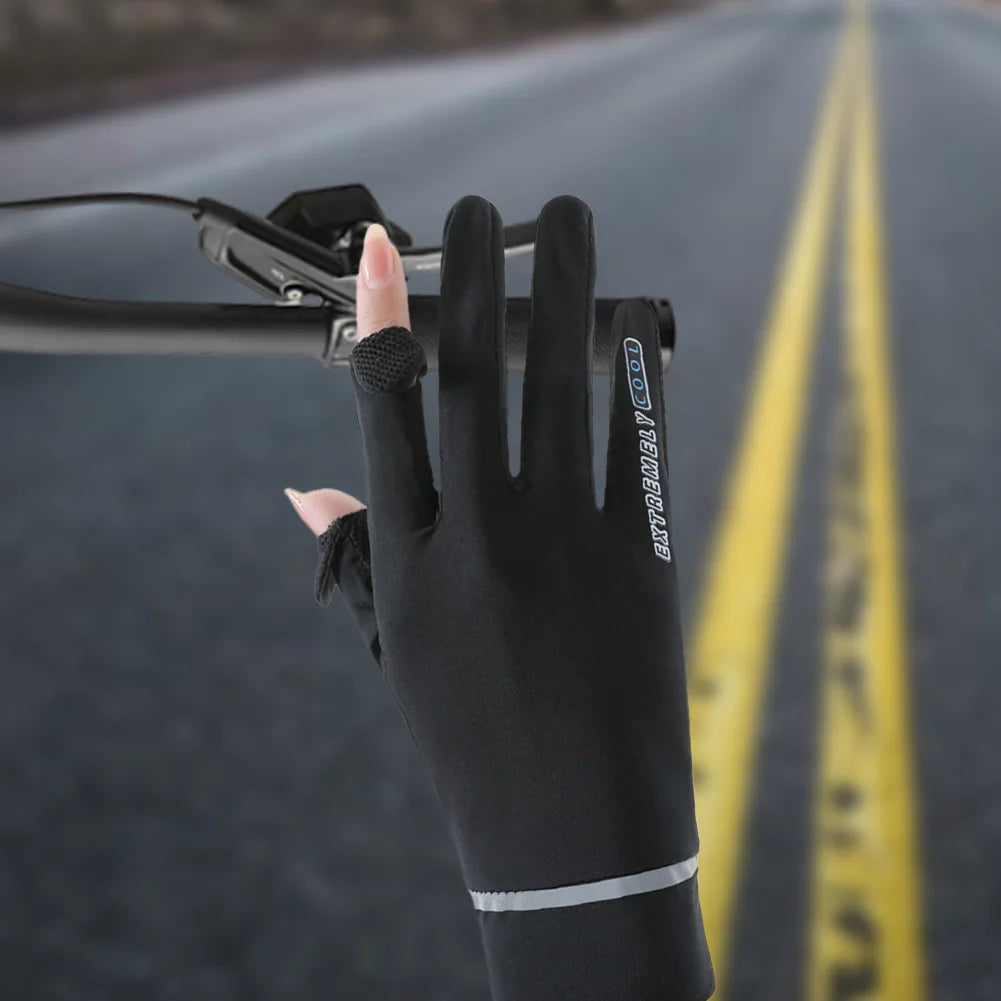Lady Sunscreen Ice Silk Gloves