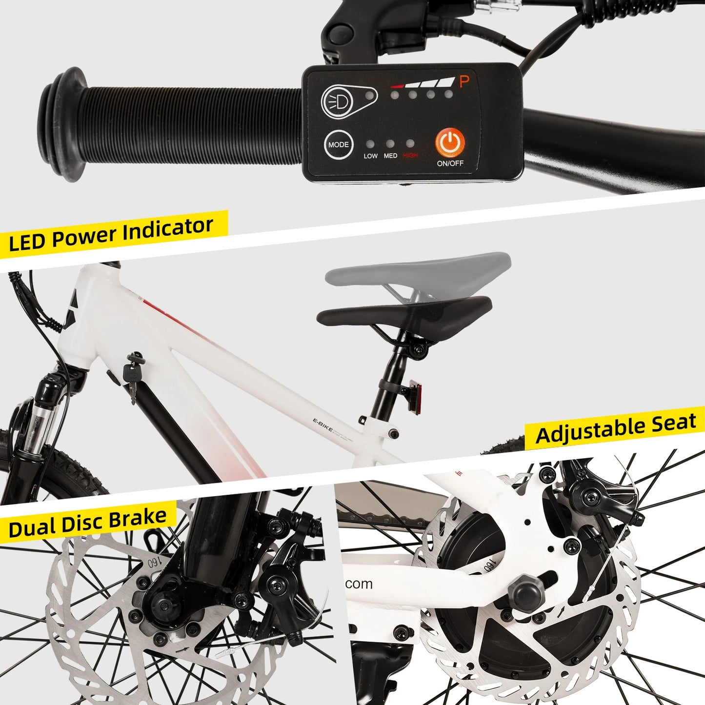 Electric Bike for Kids Teens Ages 7+ with 250W Motor