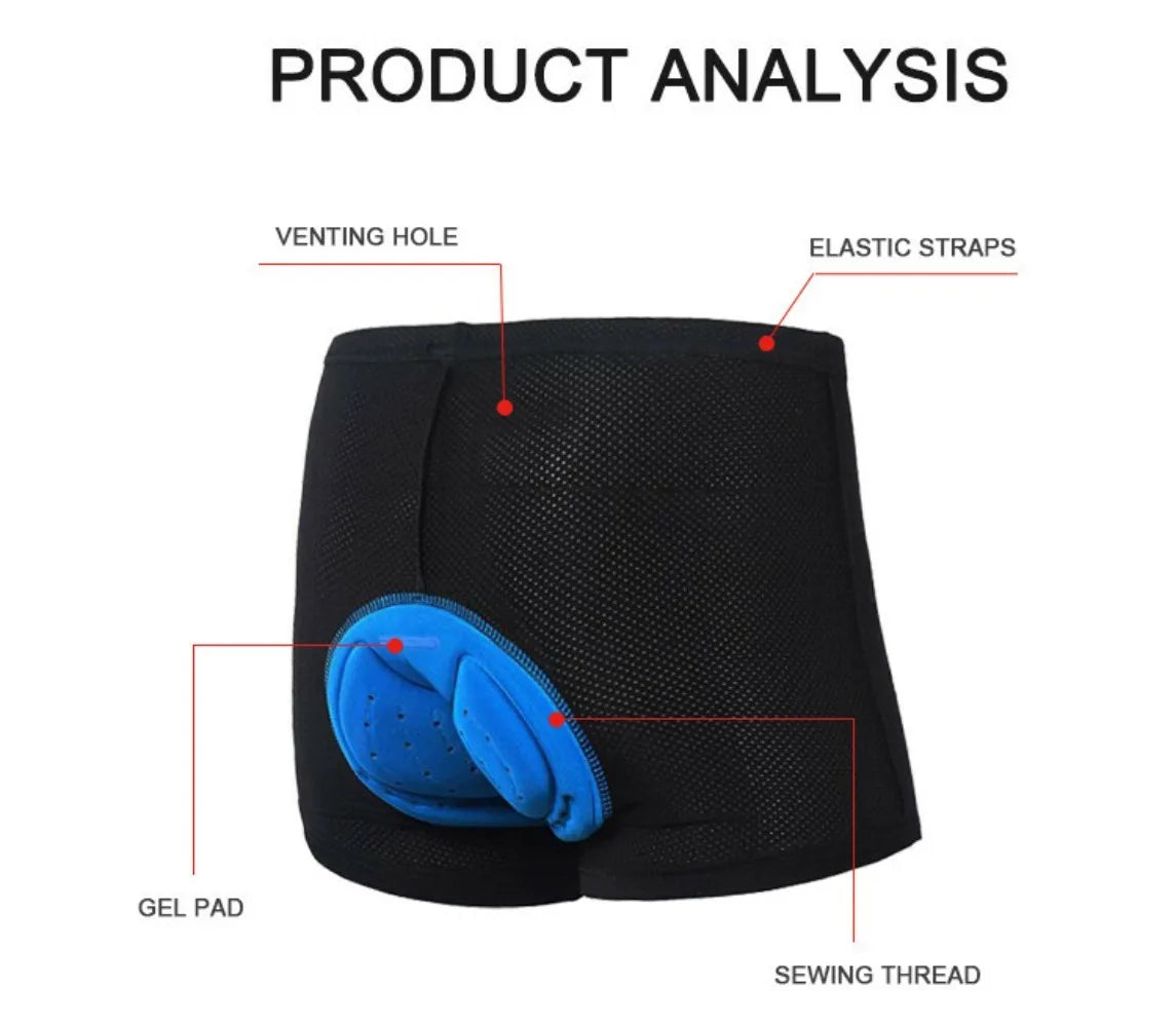 3D GEL Padded Bike Cycling Underwear