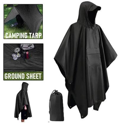 3 In 1 Military Raincoat  with Hood