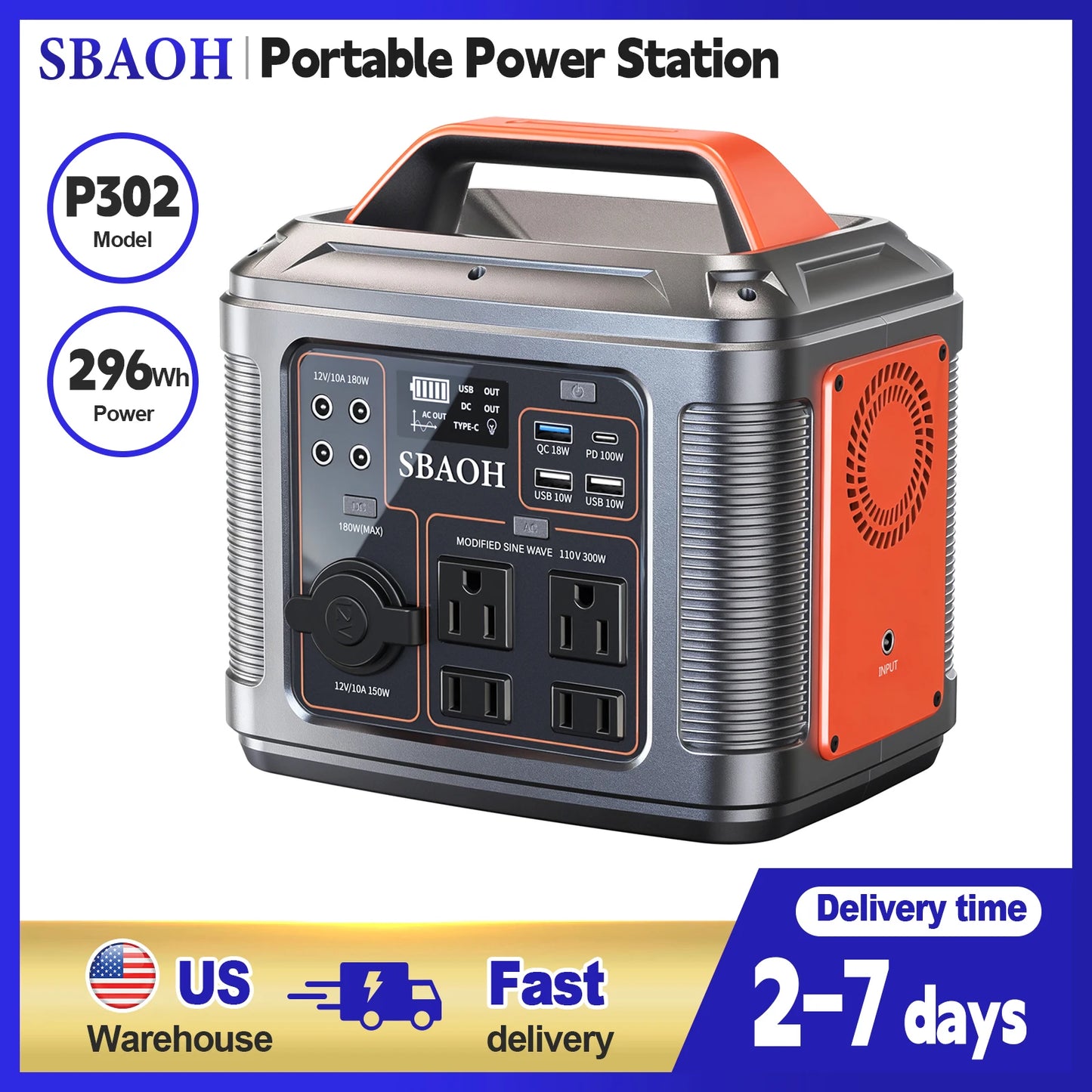 Portable Power Station, 300W