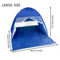 Pop-up beach tent with handbag