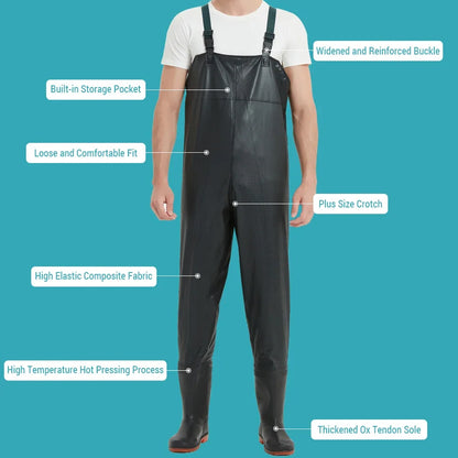 PVC Anti-slip Fishing Waders