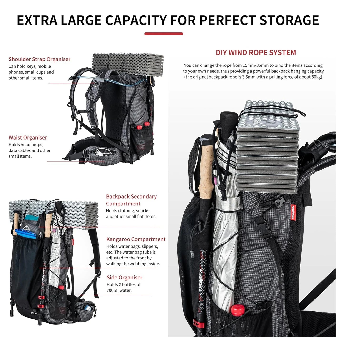 Mountain Backpack 60+5L