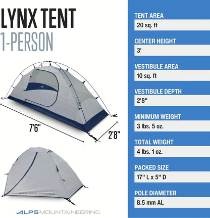 Lightweight Solo Backpacking Tent, 4 lbs, Weatherproof & Easy Setup for Outdoor Adventures