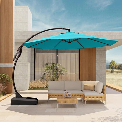 12 FT Sunbrella Cantilever Umbrella with Base
