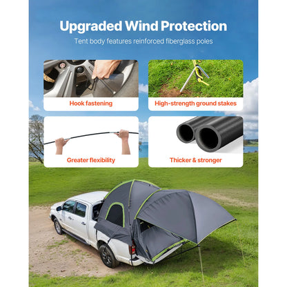 Pickup Truck tent with Expandable Awning