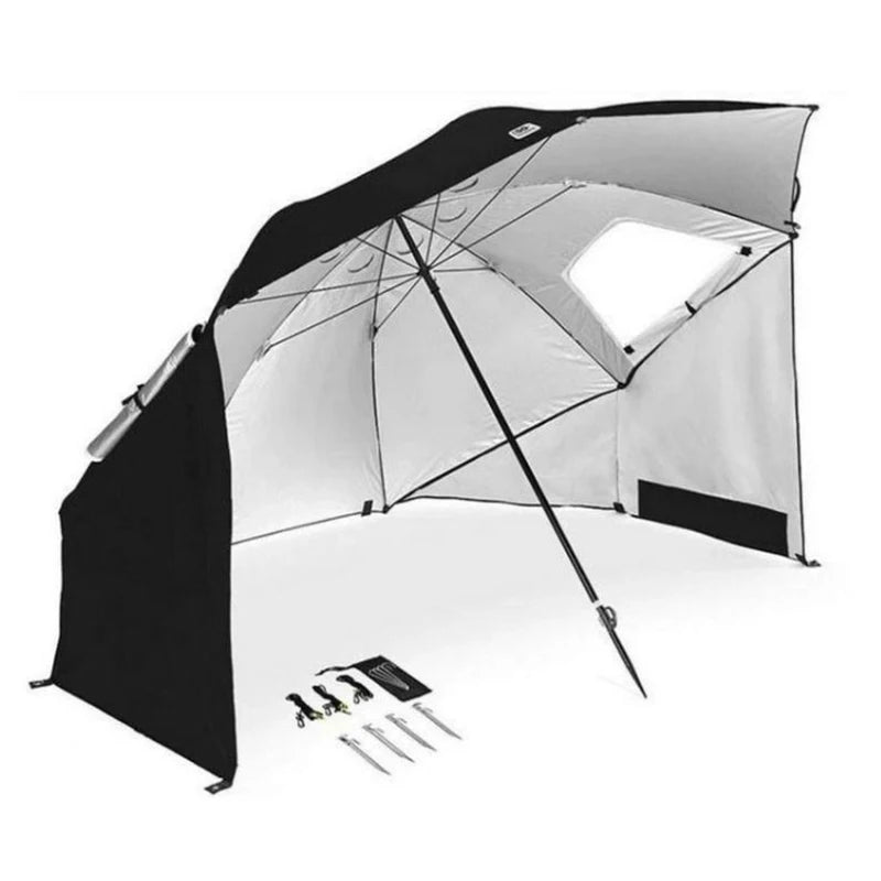 Outdoor Portable Sunshade Umbrella Beach Tent with Window Fishing Beach Umbrella Windproof Foldable Travel Umbrellas Sunscreen