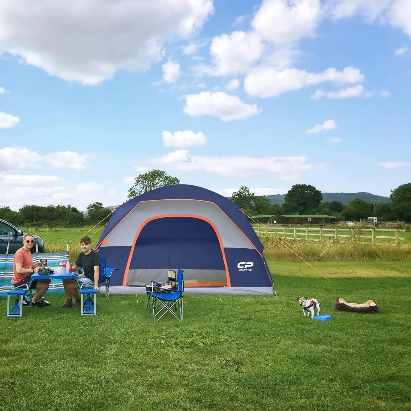 6-Person Waterproof Camping Tent with Easy Setup,