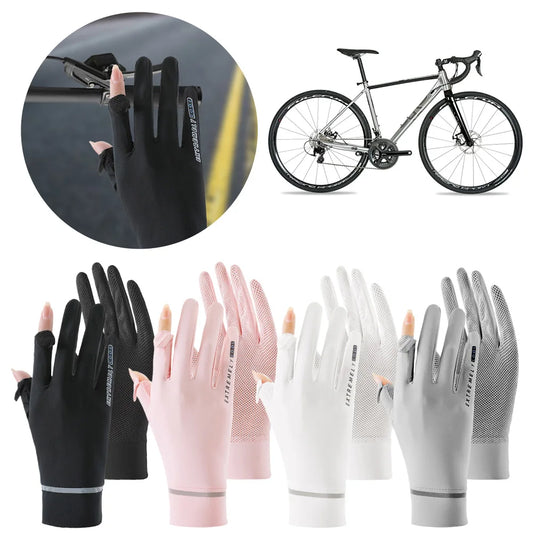 Lady Sunscreen Ice Silk Gloves