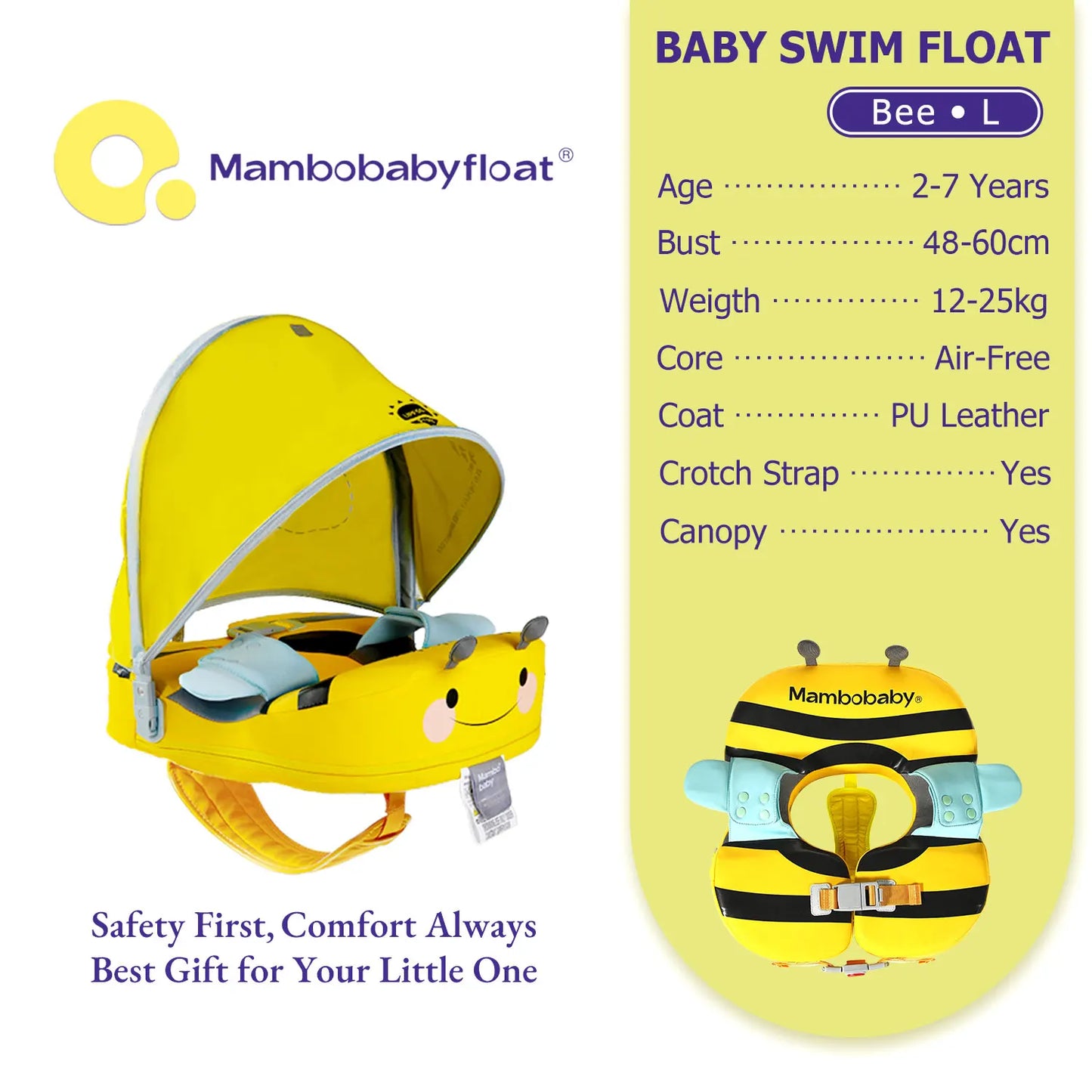 Baby/Toddler Pool Float with Crotch Support