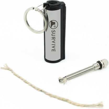 Permanent Fire Starter Keychain, 5 pack